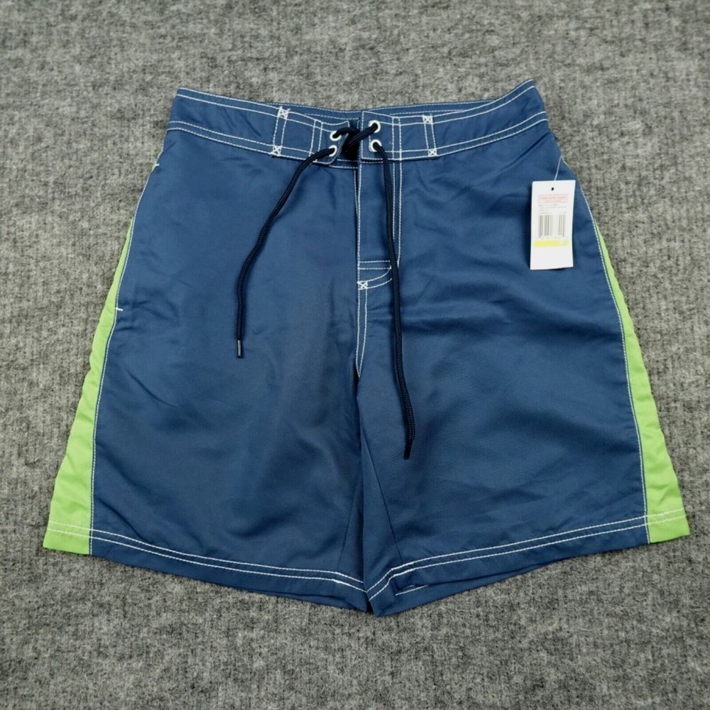 Vineyard Vines Board Shorts Boys Medium Blue Green Paneled‎ Swimwear Beach Pool